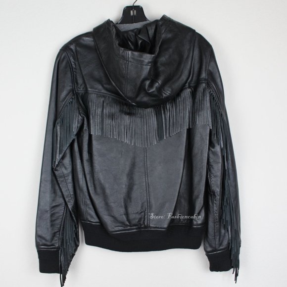 NWT Saint Laurent YSL Fringe Leather Jacket - Picture 10 of 16